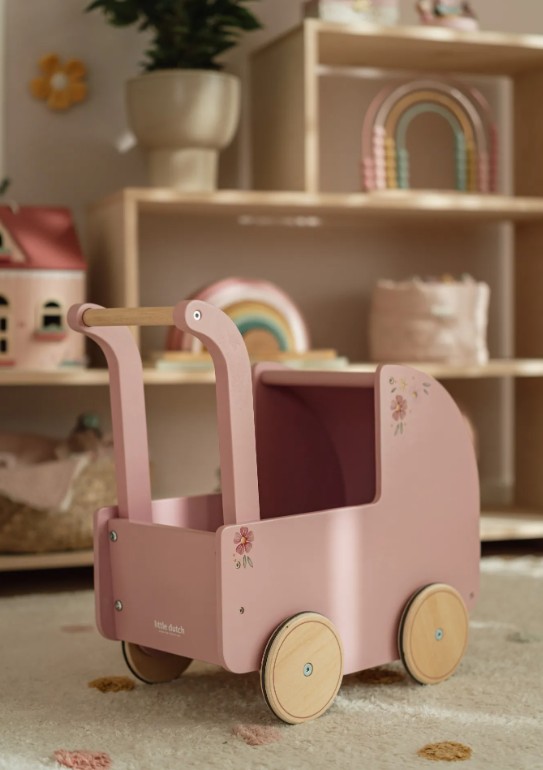 Little Dutch houten poppenwagen met of zonder Naam