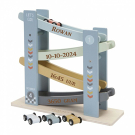 Little Dutch Autobaan Blauw met of zonder geboortegegevens
