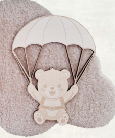 Tufting Art Wolk Beige Parachute Beer met naam