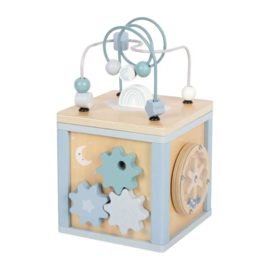 Small Foot houten activiteitenkubus Blauw evt. met naam