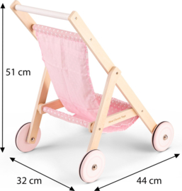New Classic Toys houten poppenbuggy met of zonder Naam