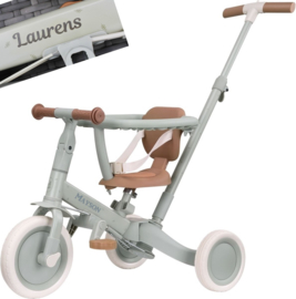 Little Dutch 4 in 1 Driewieler met Duwstang Groen + GRATIS Naam