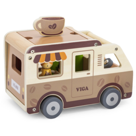 Viga Toys Houten Koffietruck met of zonder Naam