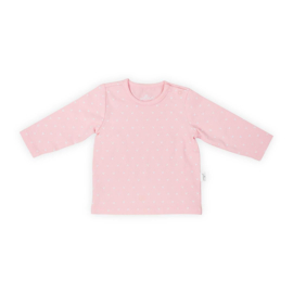 Jollein Shirt lange mouw Hearts soft pink met of zonder naam of tekst