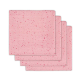 Jollein Hydrofiel luier mini dots blush pink 4 pack