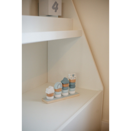 Label Label Stapelringen Blauw met of zonder geboortegegevens