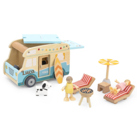 Viga Toys Houten Camper met of zonder geboortegegevens