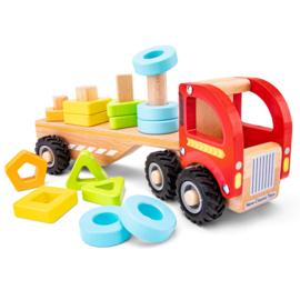 New Classic Toys Houten Truck met of zonder geboortegegevens