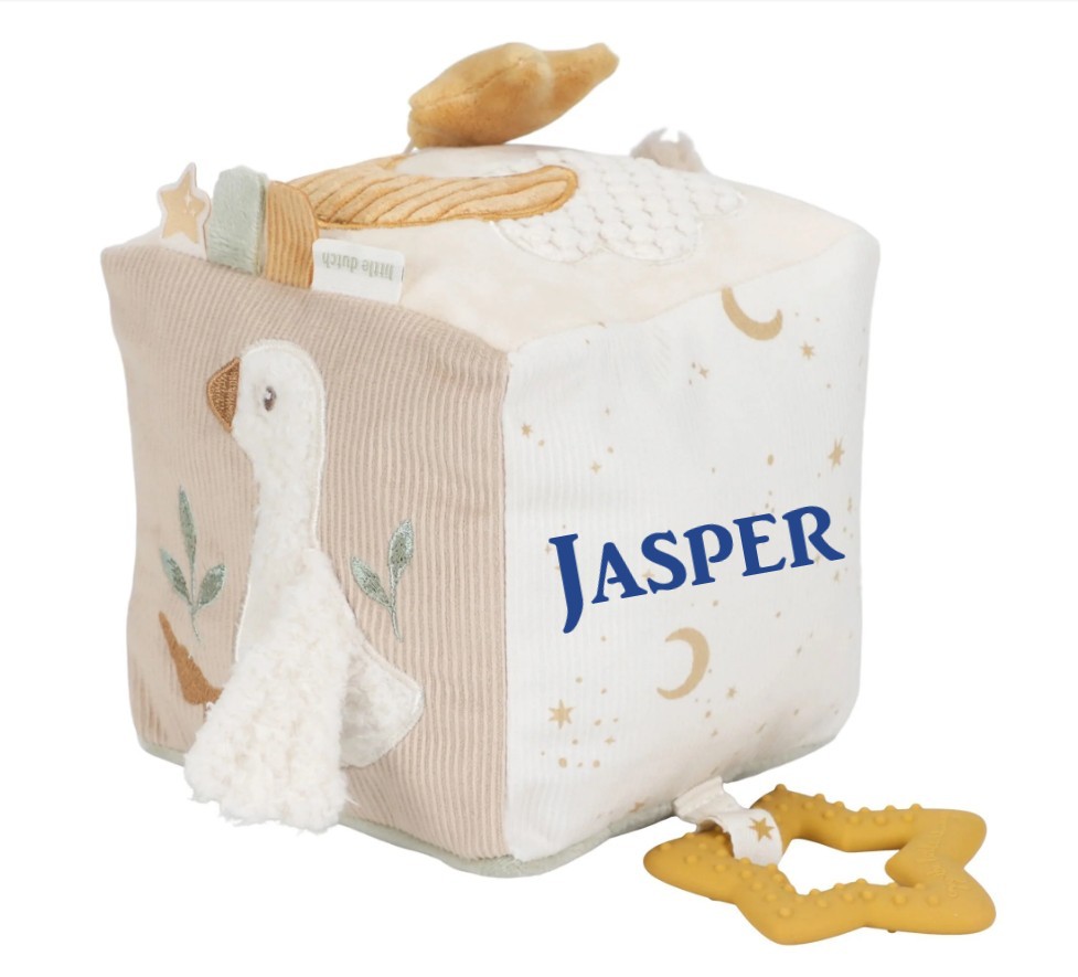 Little Dutch Pluche Activiteiten Kubus Newborn met of zonder Naam