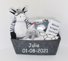 Vilten mand Zebra met of zonder naam