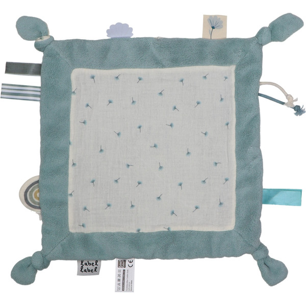 Label Label Knuffeldoekje Blauw met of zonder Naam & Geboortedatum