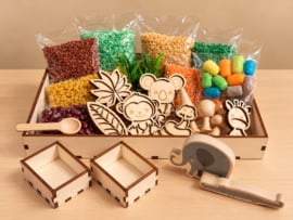 Sensory Play Box Safari set 2 evt. met naam