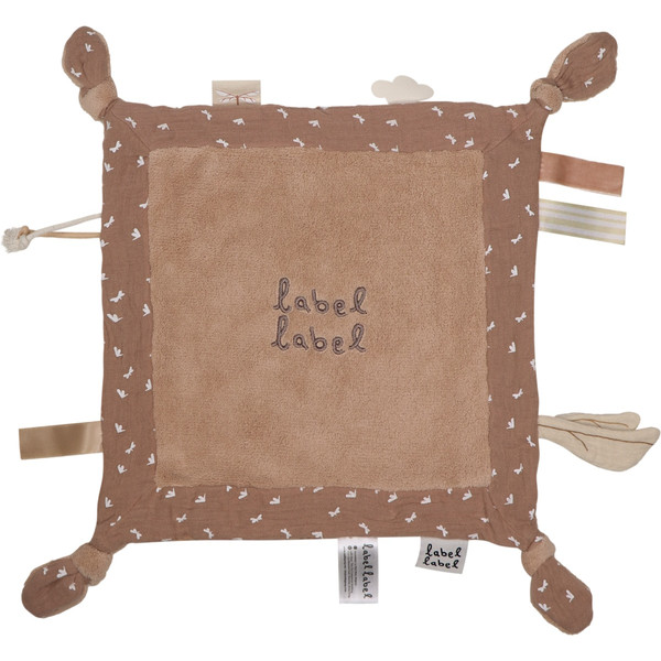 Label Label Knuffeldoekje Bruin met of zonder Naam & Geboortedatum