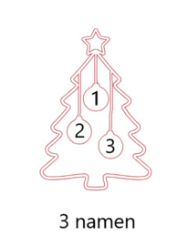 Houten Kerstdecoratie Kerstboom met naam - namen