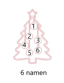 Houten Kerstdecoratie Kerstboom met naam - namen