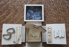 Houten zwangerschapsaankondiging Box