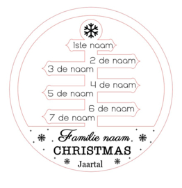 Houten Kerstdecoratie Wegwijzers met naam - namen 25 cm