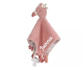 Little Dutch Knuffel-Speendoekje Flamingo met of zonder Naam