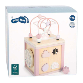 Small Foot houten activiteitenkubus Roze evt. met naam