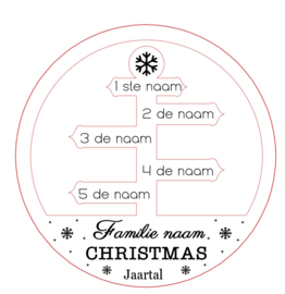 Houten Kerstdecoratie Wegwijzers met naam - namen 25 cm