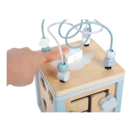 Small Foot houten activiteitenkubus Blauw evt. met naam