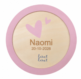 Label Label houten Theeservies evt. Naam & Geboortedatum