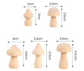 Houten Mini Paddenstoelen