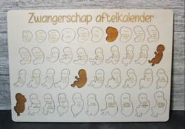 Houten Zwangerschap Aftelkalender puzzel