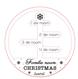 Houten Kerstdecoratie Wegwijzers met naam - namen 25 cm
