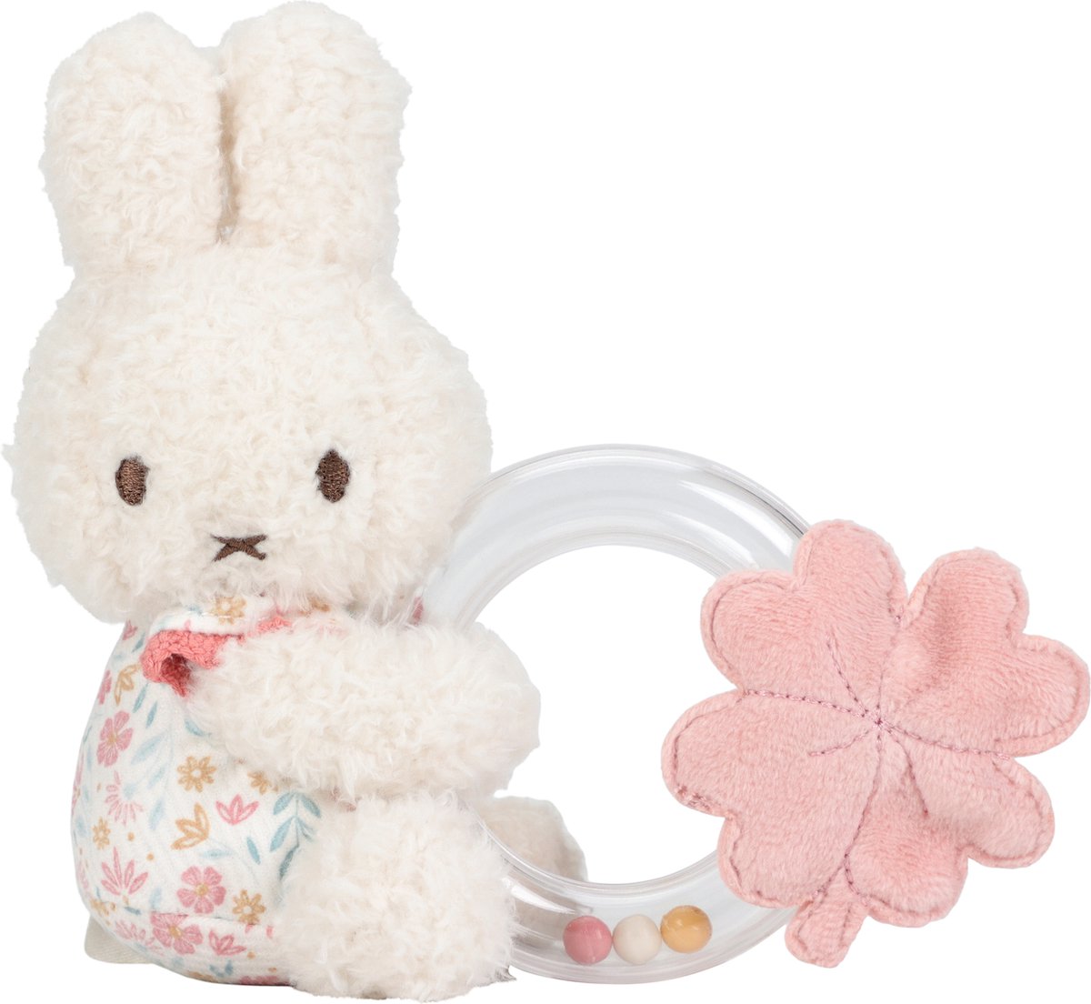 Nijntje x Little Dutch Ringrammelaar Lucky Blossom Roze