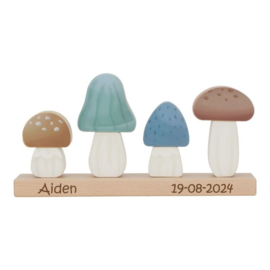 Little Dutch Stapelaar Paddenstoelen met of zonder Naam & Geboortedatum