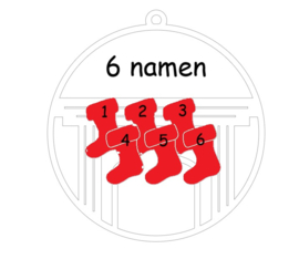 Houten Kerstdecoratie Openhaard met naam - namen
