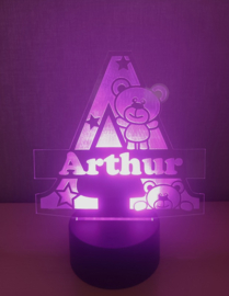 Lamp Letter Teddy Beer met Naam