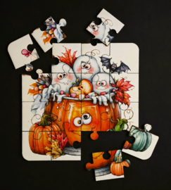 Puzzel Spooky Pumpkin nr.2 16 stukjes