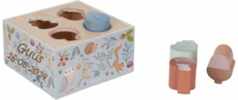 Little Dutch  houten vormenstoof Blauw met of zonder naam & geboortedatum