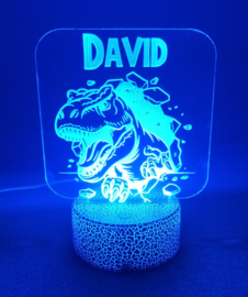 Lamp T-Rex Cracked met Naam