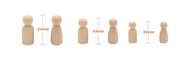 Houten Peg Doll Familie set 1