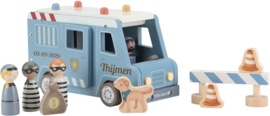 Little Dutch houten Politiebus met of zonder Naam & Geboortedatum
