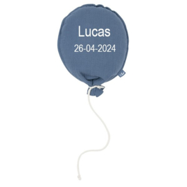 Jollein Ballon Jeans Blue met of zonder Naam & Geboortedatum