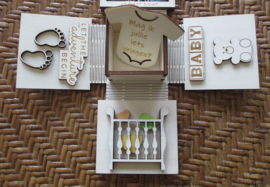 Houten zwangerschapsaankondiging Box