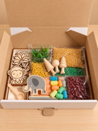 Sensory Play Box Safari set 2 evt. met naam