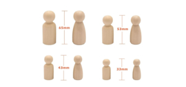 Houten Peg Doll Familie