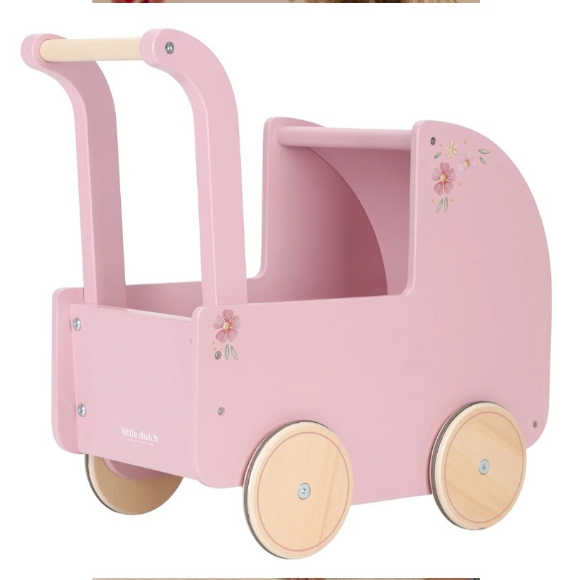 Little Dutch houten poppenwagen met of zonder Naam