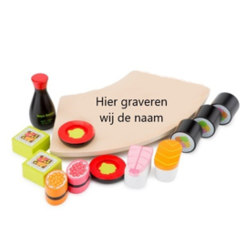 New Classic Toys Houten Sushi set met of zonder naam