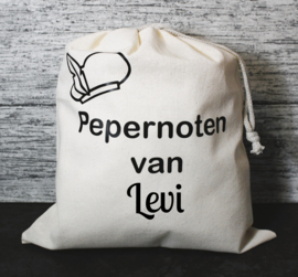 Pepernotenzak groot met naam