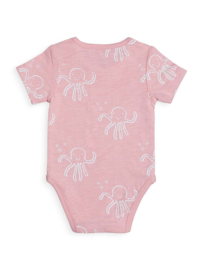 Jollein Romper korte mouw Octopus pink