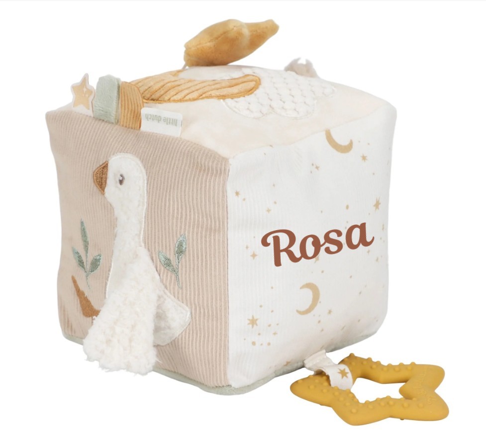 Little Dutch Pluche Activiteiten Kubus Newborn met of zonder Naam