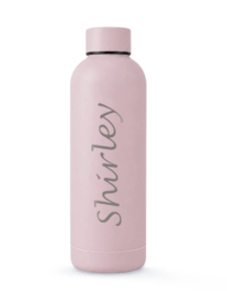 Drinkfles Rvs Pastel Roze 500 ml met naam