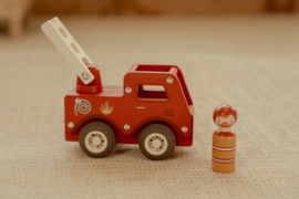 Little Dutch houten brandweerwagen met of zonder naam