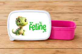 Broodtrommel Cute Dino div. kleuren met Naam